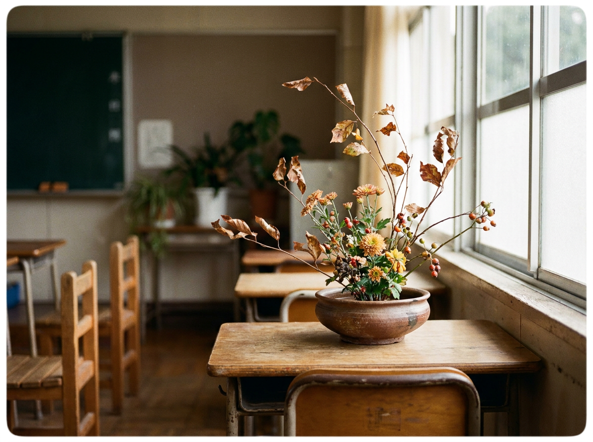 A seasonal flower arrangement